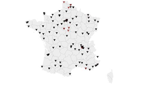 Carte des points relais GLS en France