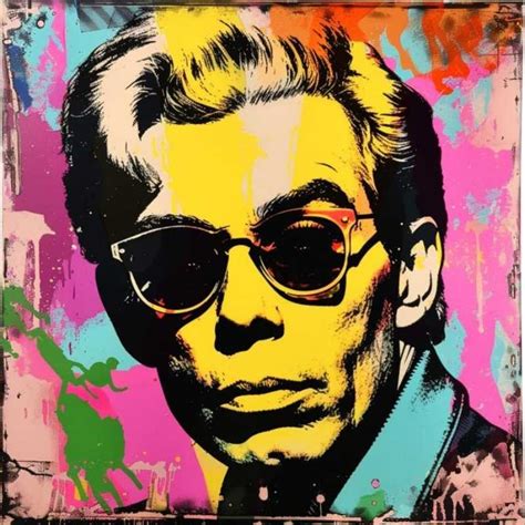 Figurine Andy Warhol avec pinceau et mini-toile