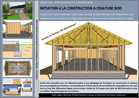 Schéma de construction d'une maison à ossature bois