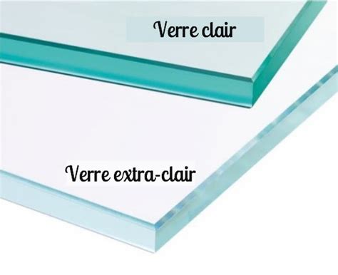 Comparaison visuelle entre verre clair et verre extra-clair