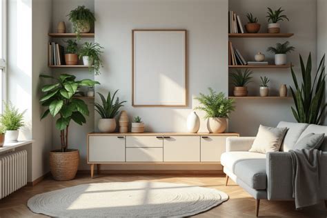 Guitare et amplificateur dans un salon bien rangé