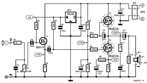 Diagramme de connexion d'un amplificateur de guitare
