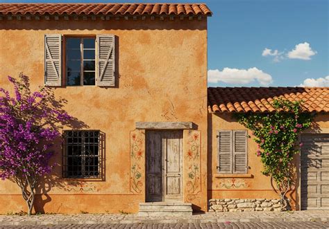 Façade de maison ancienne présentant des signes de dégradation