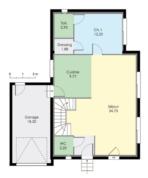 Plan d'une maison ancienne avec ajout d'un étage