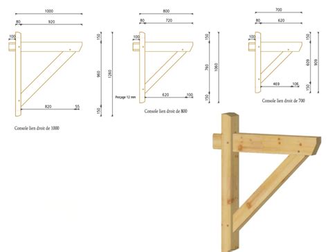 Plan de découpe pour une console en bois