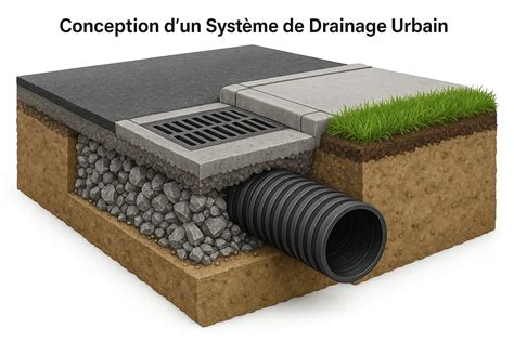 Concept artistique d'un système de drainage urbain intégré et intelligent