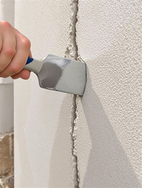 Application de mastic sur une fissure
