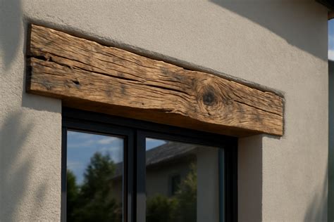 Diagramme montrant un linteau en bois déformé et ses effets sur la structure environnante.