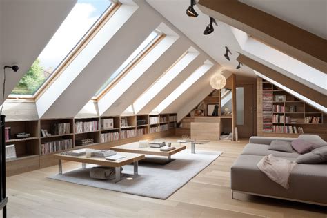 Combles aménagés avec lumière naturelle