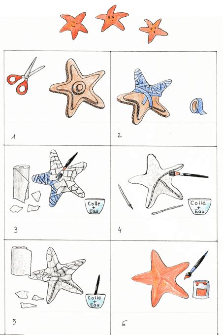Étoile de mer décorée en polystyrène