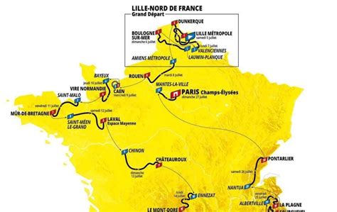 Carte de France illustrant le parcours des Compagnons