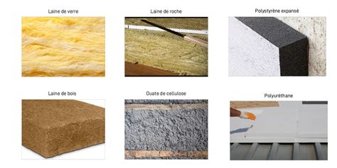 Comparatif visuel des différents types d'isolants