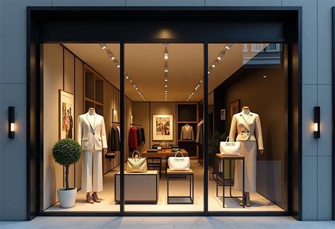 Vitrine de magasin décorée avec des adhésifs promotionnels