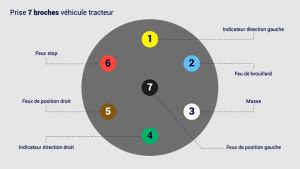 Schéma de câblage d'une remorque avec feux 7 plots