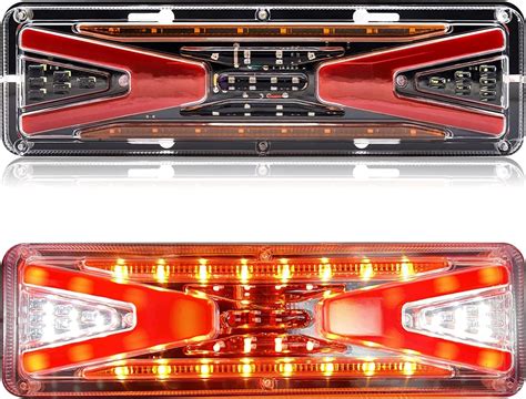 Vue éclatée d'un feu arrière de remorque LED multifonction