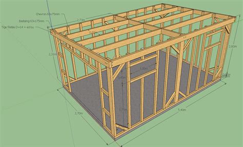 Plan 3D d'une maison ossature bois personnalisée