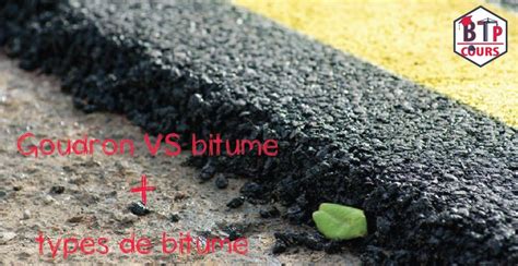Tableau comparatif des différences entre bitume, goudron et asphalte