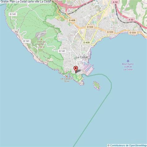 Carte de La Ciotat indiquant les zones d'intervention des piscinistes