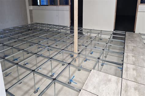 Schéma d'un plancher technique surélevé dans des combles