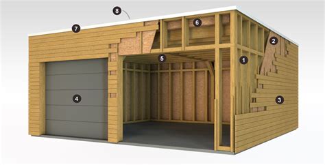 Plan d'un garage en bois