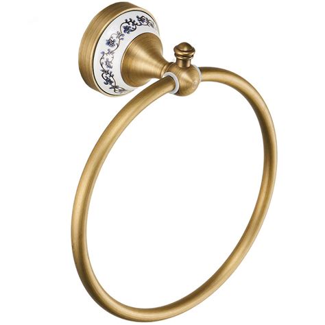 Crochet porte-serviette en laiton des années 1930