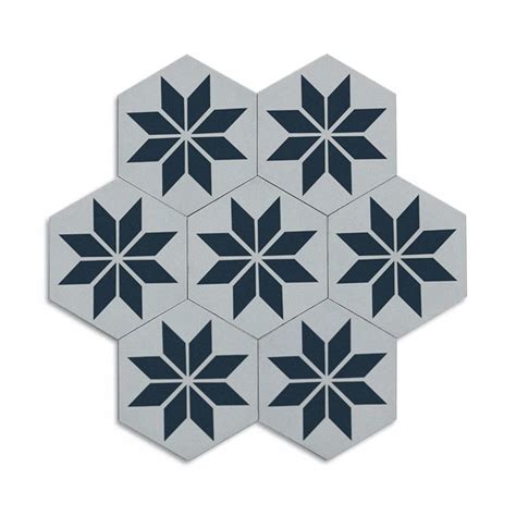 exemples de motifs de carreaux de ciment carrés et hexagonaux