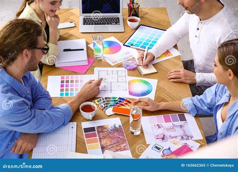 Team of interior designers working