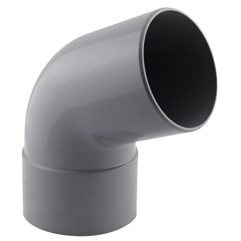 Schéma d'un coude PVC avec indication du diamètre et de l'angle