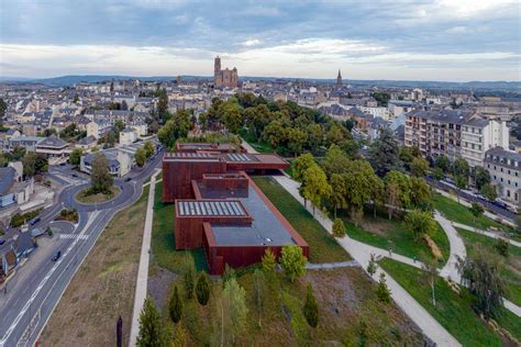 Vue aérienne du Musée Soulages à Rodez