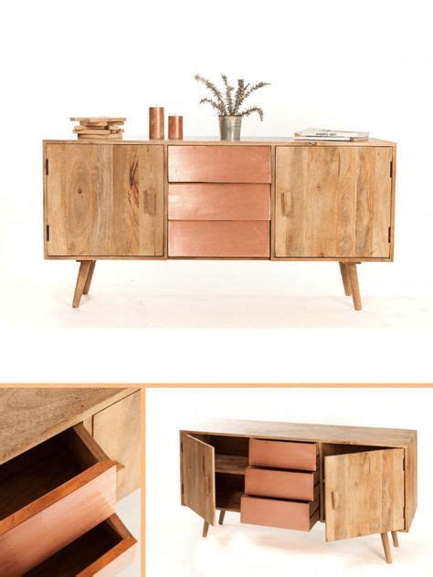 Meuble combinant bois et cuivre