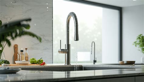 Mitigeur Grohe moderne dans une cuisine