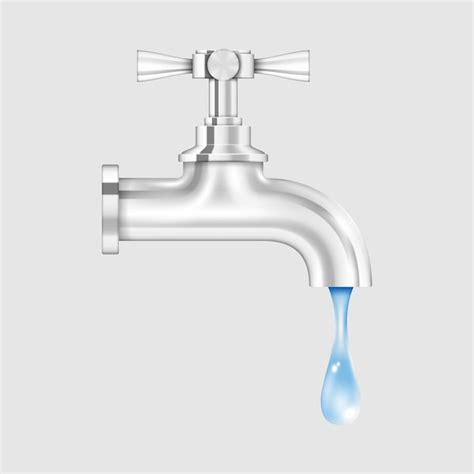 Gouttelettes d'eau sur un robinet chromé