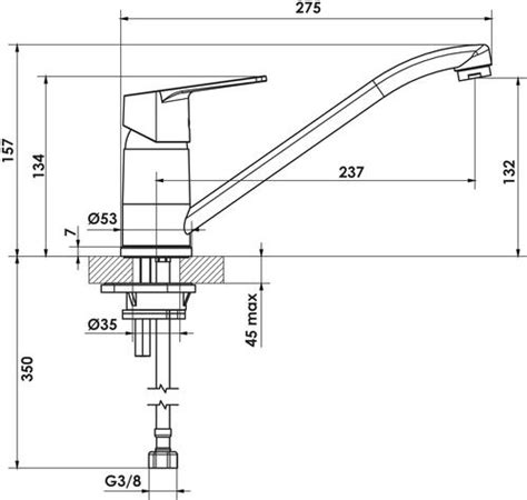 Schéma technique d'un mitigeur