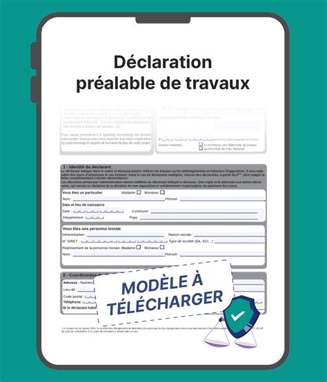 Exemple d'un formulaire de déclaration préalable de travaux