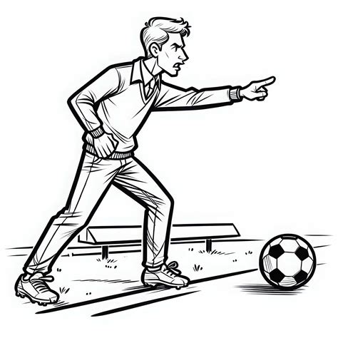 Entraîneur de football donnant des instructions