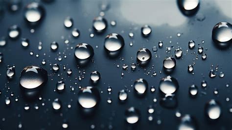 Gouttes d'eau glissant sur une surface non poreuse