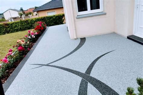 Exemple de moquette de pierre sur une terrasse