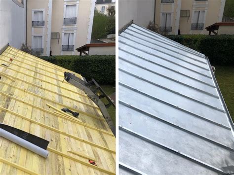 Diagramme de pose de toiture en zinc avec joints de dilatation