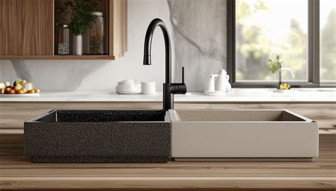 Diagramme comparatif des tailles d'éviers de cuisine en résine