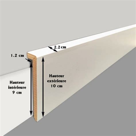 Schéma de pose d'une plinthe avec joint de 1 cm