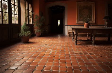 Intérieur de style rustique avec plinthes en terre cuite