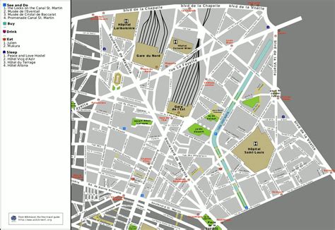 Carte du 10ème arrondissement de Paris