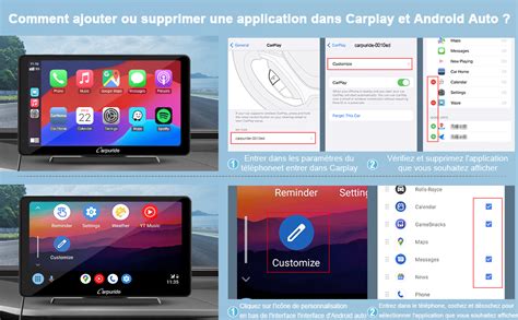 Schéma illustrant la connexion entre un smartphone et le système d'infodivertissement d'une voiture via USB pour Android Auto/Apple CarPlay