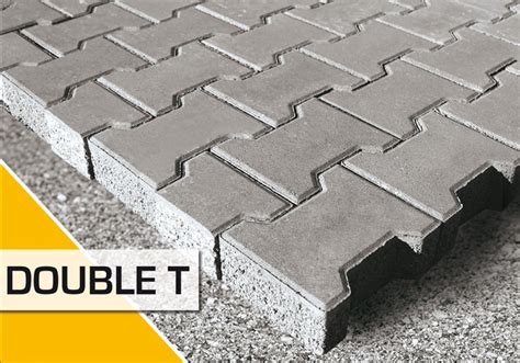 Diagramme illustrant la forme en double T des pavés autobloquants