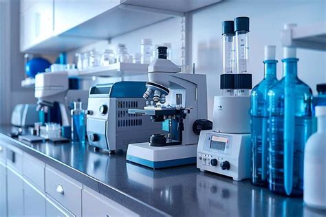 Laboratoire de PMA avec microscope et matériel de laboratoire