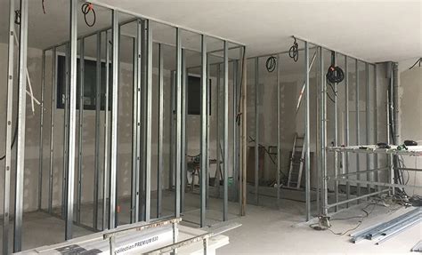 Exemple de cloison en plaques de plâtre