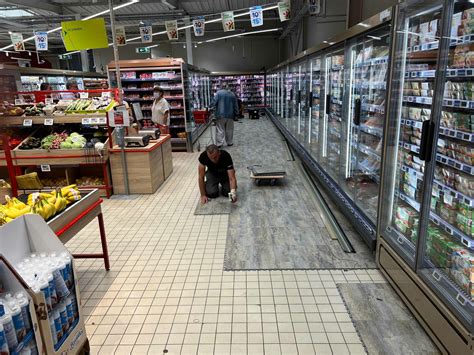 autocollants de sol pour supermarché