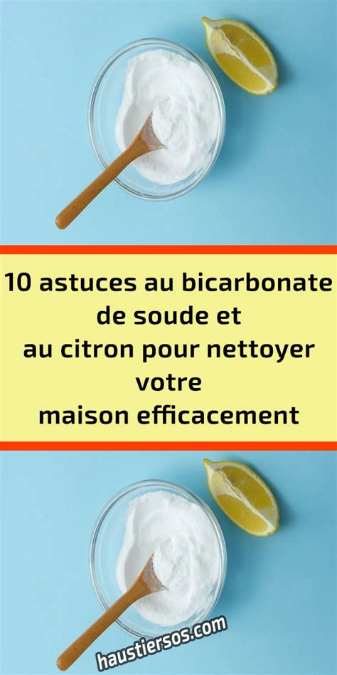 bicarbonate de soude et citron pour nettoyer l'inox
