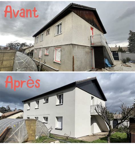 Murs extérieurs en parpaing avant et après rénovation