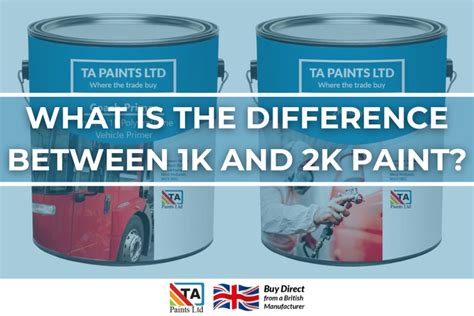 Schéma comparatif peinture 1K et 2K